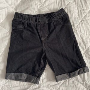 Dark grey denim shorts